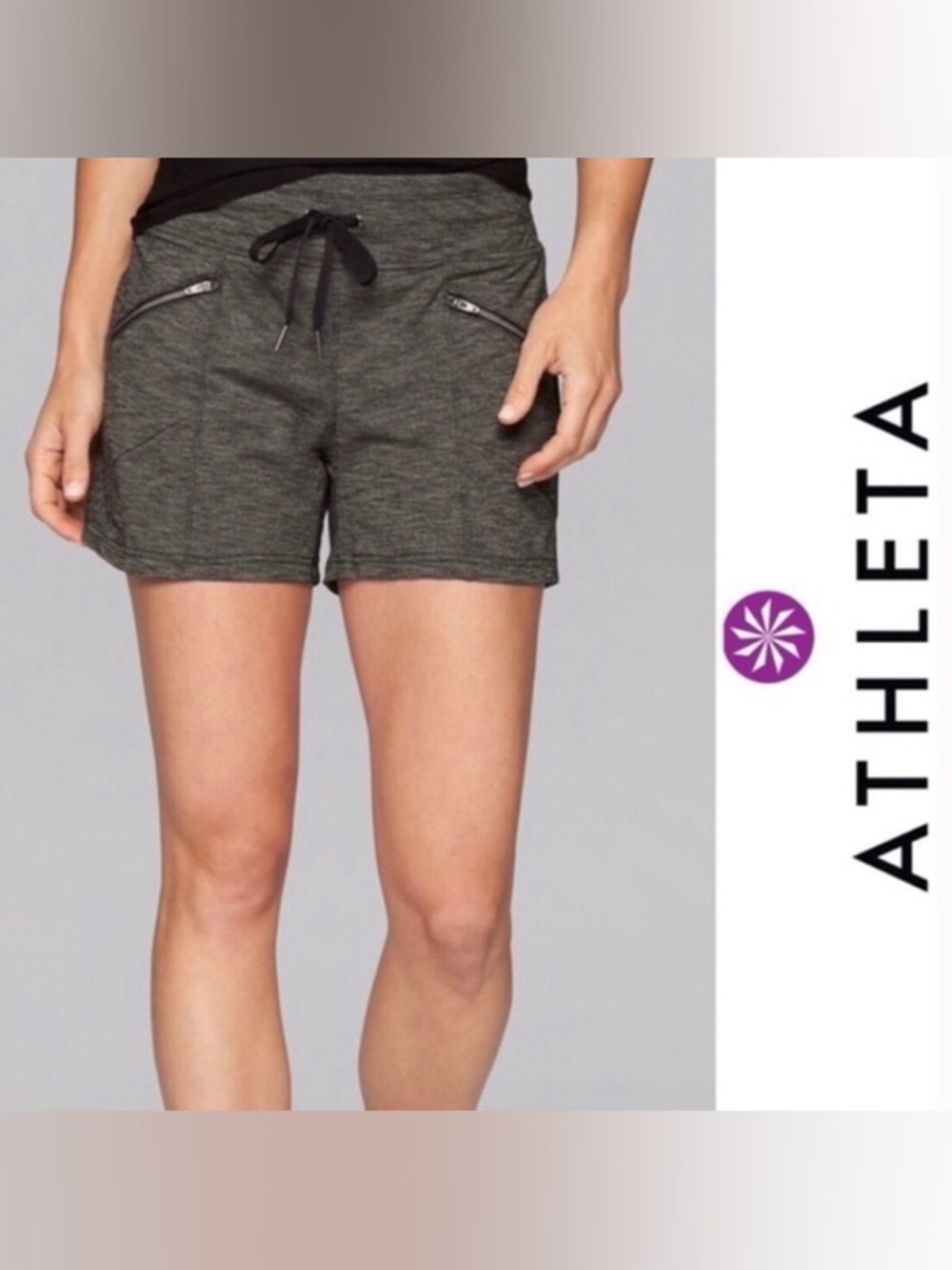 Athleta Slouch Grey Shorts Size Medium